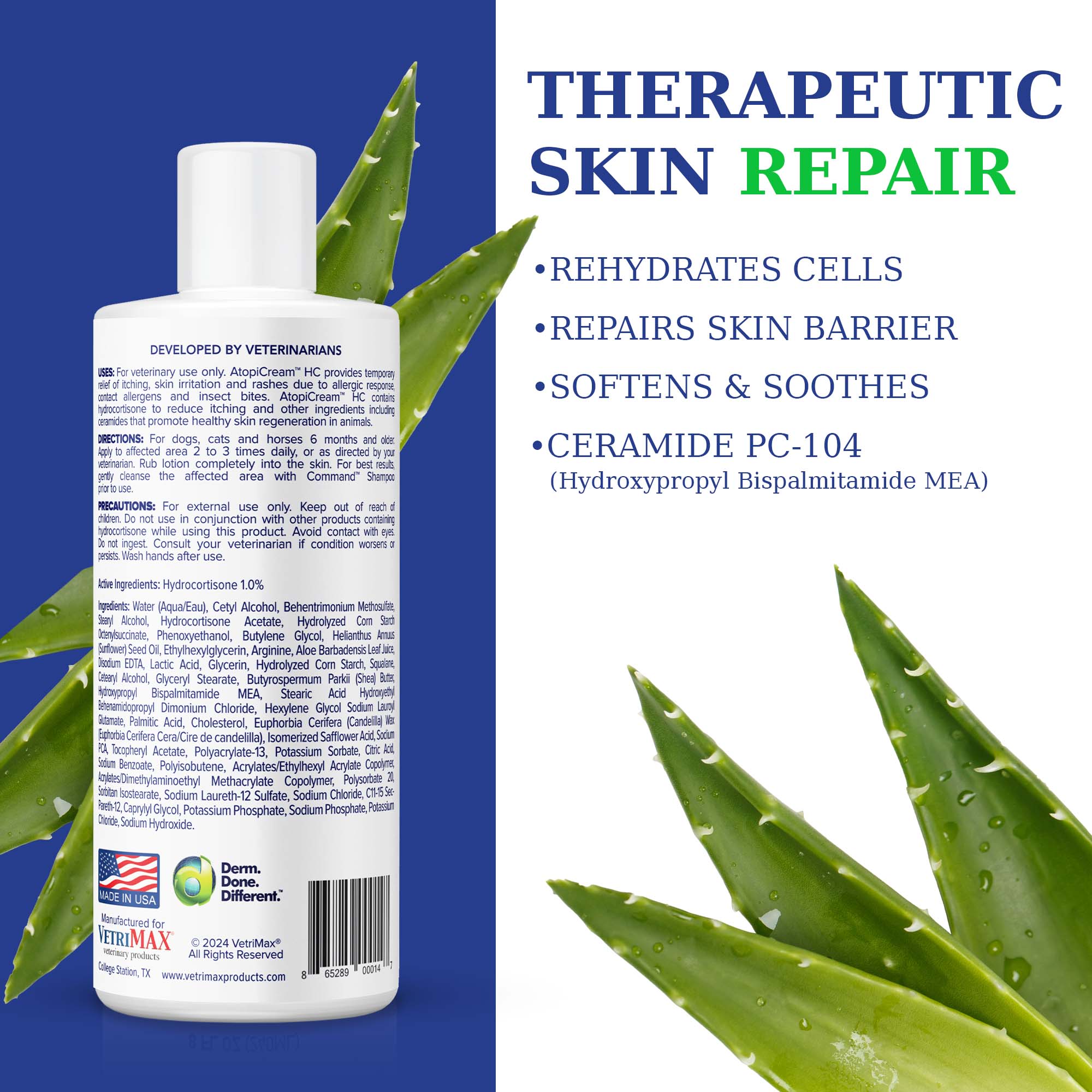 Vetrimax AtopiCream™ HC Leave-On Lotion (12ct/Case)