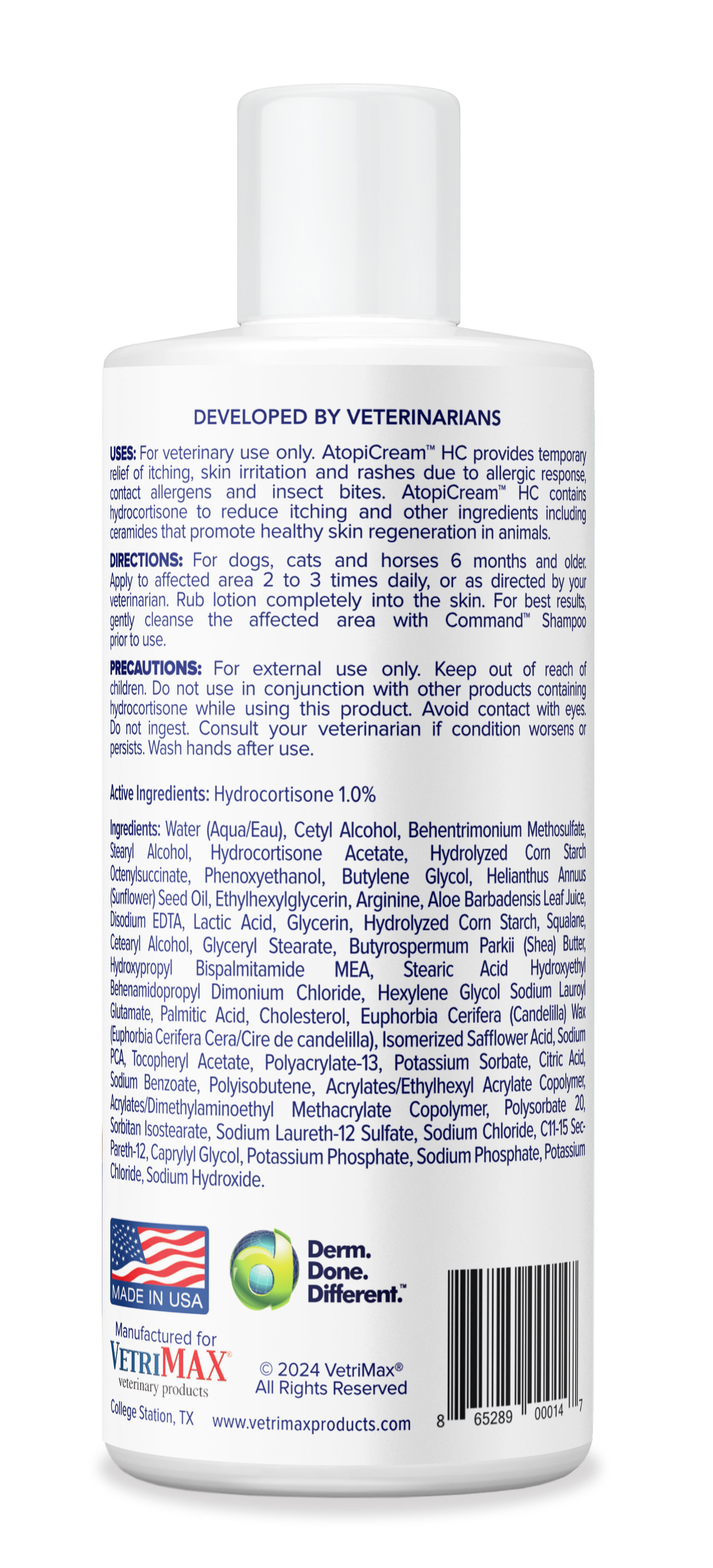 Vetrimax AtopiCream™ HC Leave-On Lotion (12ct/Case)